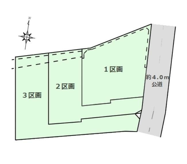 区画図 ■土地面積:113.23平米（34.25坪）の建築条件付き売地