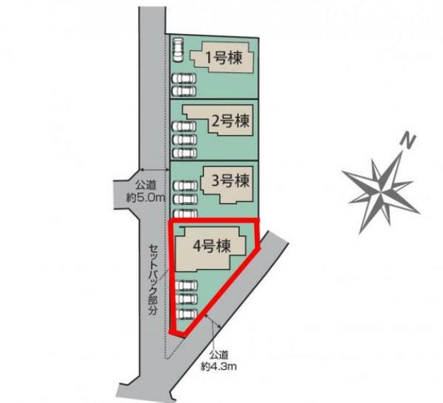 区画図 4号棟:西合志東小・西合志南中エリア～※写真は同一タイプまたは同一仕様です。