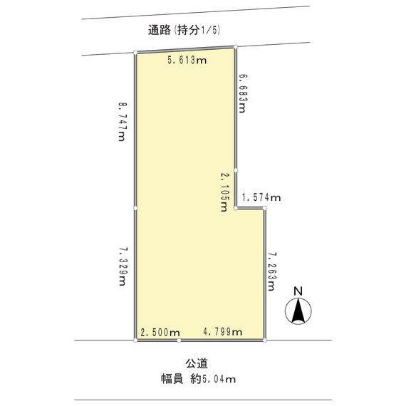 区画図 土地価格9480万円、土地面積102.89m2