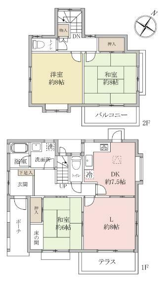 間取り図 【3LDK】全居室6畳以上、南西向きにつき陽当り良好！