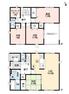 間取り図 LDKと和室を合わせると20帖以上の大空間となります。2階にはテレワークルーム付き、書斎や収納スペースとして重宝します＾＾