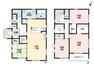 間取り図 1階はLDKと隣接する和室を合わせると21帖以上の空間＾＾ 2階は3洋室、全居室ゆったり6帖以上＾＾各階にファミリークローク付き＾＾