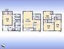間取り図 間取図:2階に対面キッチン付LDK1、3階に洋室4室（主寝室含む）南向きバルコニー