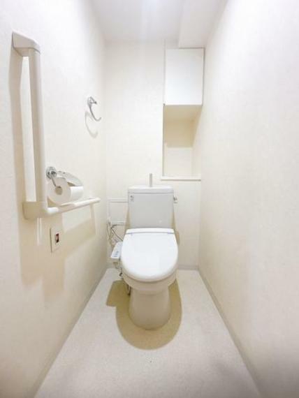 トイレ画像色基調で清潔感のあるトイレです。