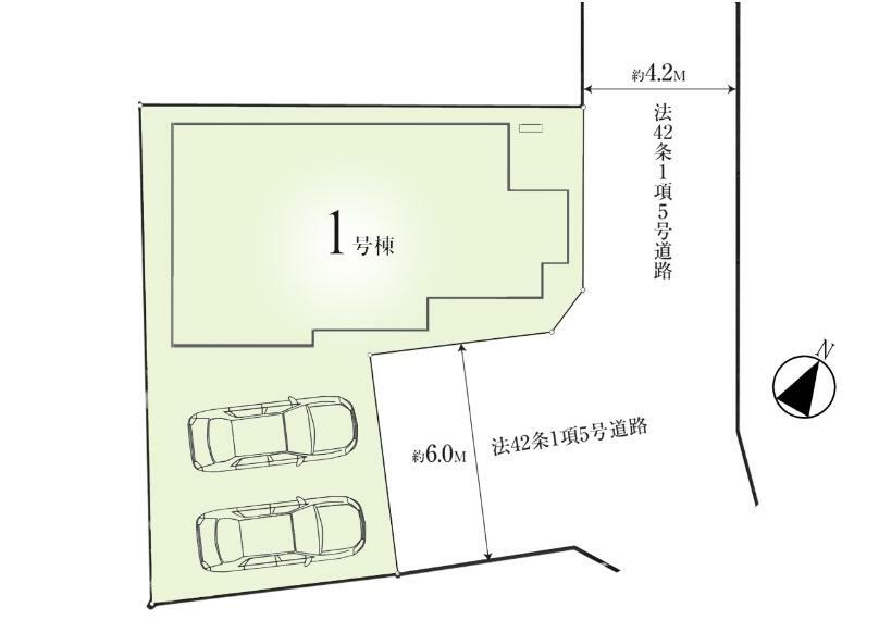 区画図 区画図:駐車可能スペース2台分ございます。