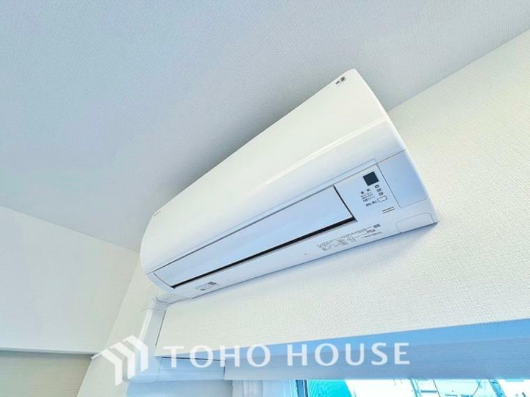 冷暖房・空調設備 エアコンがすでに設置されているため、設置工事などの初期費用がカットできるのは嬉しいです。