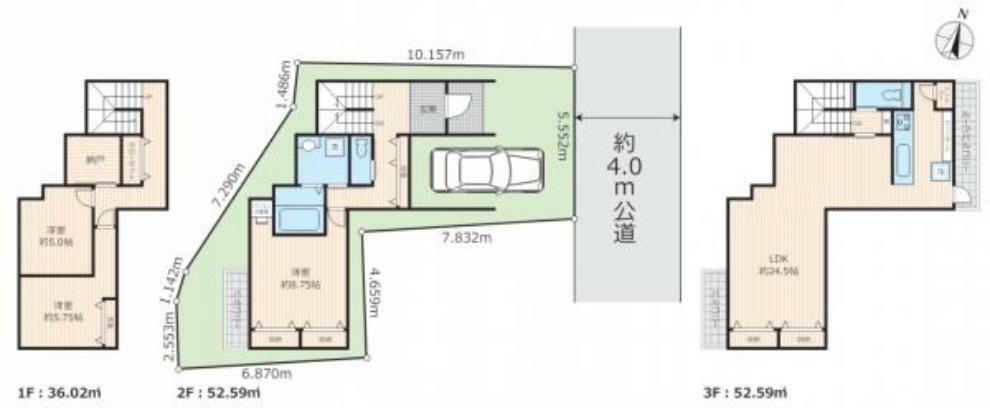 区画図 区画図・建物参考プラン（3SLDK＋P、建物面積141.20m2）