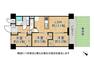 間取り図 ゆったり設計の3LDK！各居室に収納スペースを確保しています。居住空間を広々と使用して頂けます。