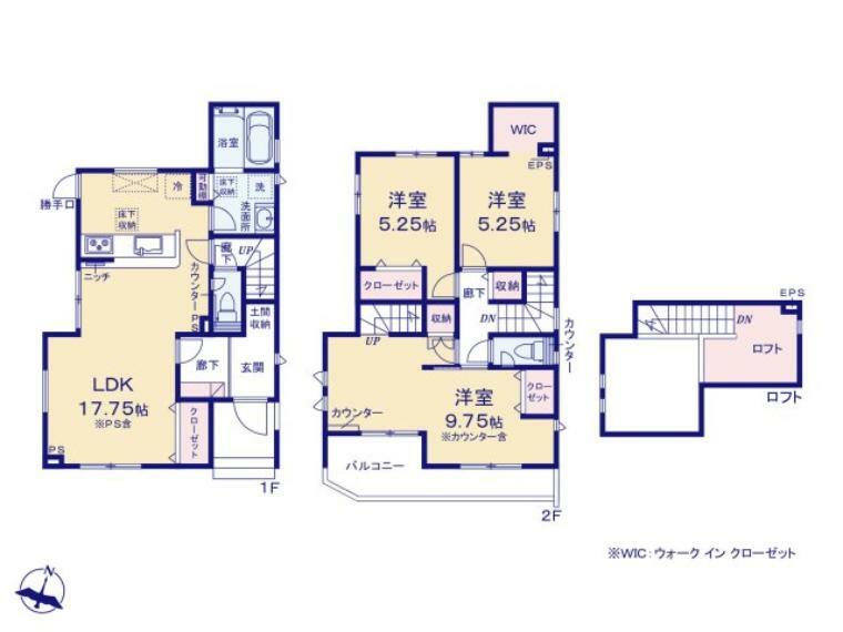 間取り図 1つのお部屋を2部屋に。 間取りの変更が可能な可変型タイプの3LDK住宅です。（間仕切り壁工事は有償となります）