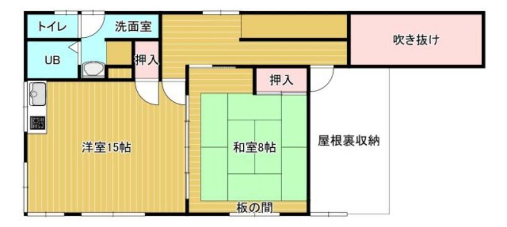 間取り図 【2階】2階洗面、UB　2階洋室DK利用可能