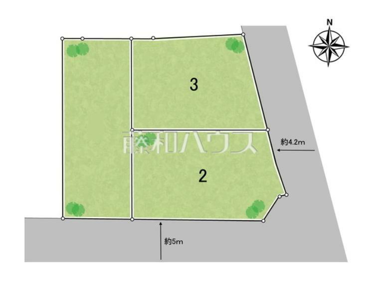 区画図 【2号地】全体区画図　【八王子市石川町】