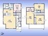 間取り図 間取図:対面キッチン付LDK、納戸は収納付で居室として使用可2階に洋室3室（主寝室含む）南向きワイドバルコニー