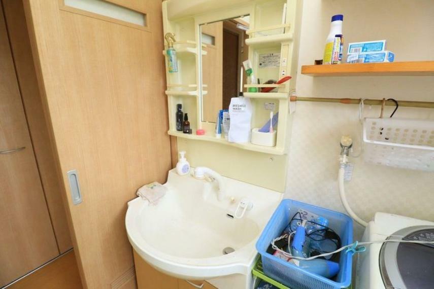 洗面化粧台 【洗面台】ハンドシャワー付き洗面台。広い洗面ボウルでは楽にシャンプーや手洗い洗濯ができます。