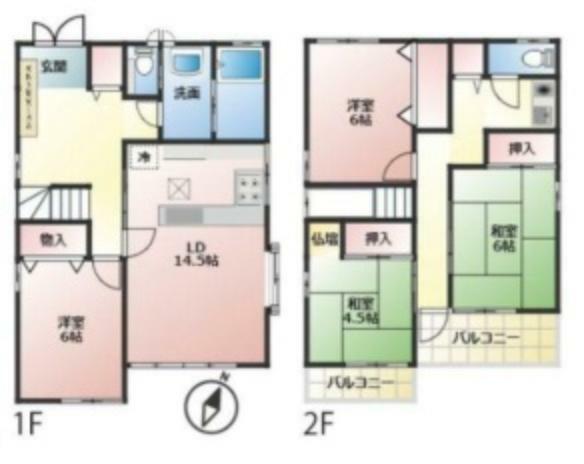 間取り図 将来的に家族が増えることを考えれば、中古戸建住宅の4LDKがよいです。部屋が4つあることで、夫婦子供それぞれに部屋を割り当てることが可能です。リビングルームでは、家族の団らんの場として活用できます。