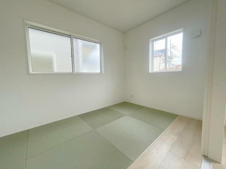 和室 和室がある間取り。畳の香りとともにどこか落ち着く空間です。