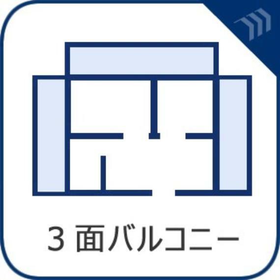 【3面バルコニー】より多くの光と風をとりこめ、快適に。