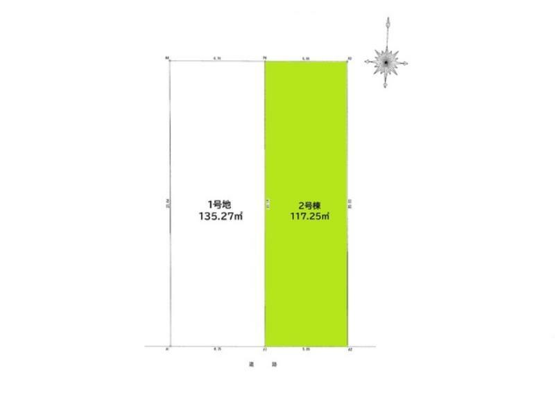 土地図面 2号地:117.25m2