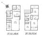 間取り図 全居室収納付きで便利です。