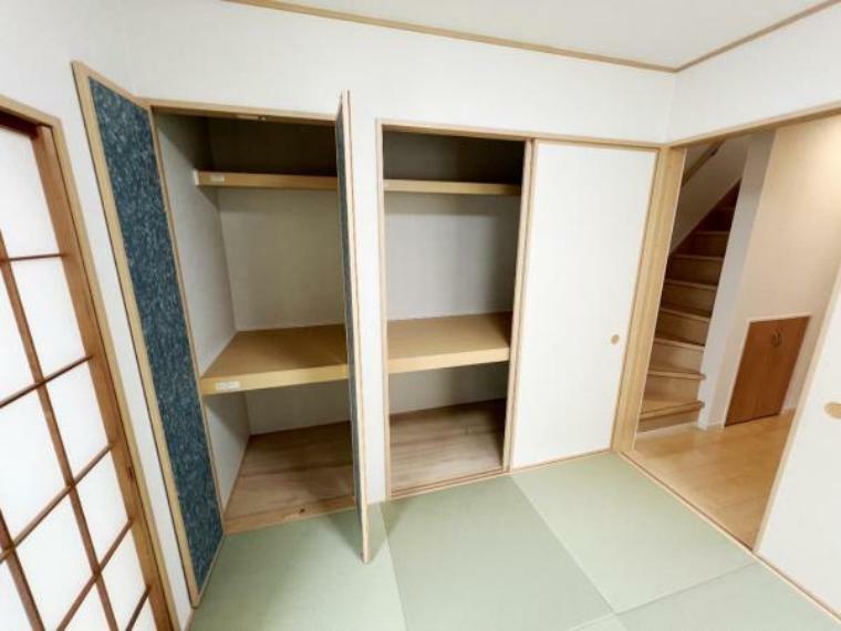 収納 いつでもお部屋をスッキリお使い頂ける収納スペースを設置。