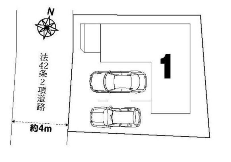 区画図 【区画図】カースペース2台分　買物施設も充実しており、暮らしやすい住環境！