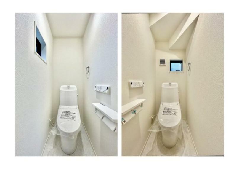 トイレ 【トイレ×2】温水洗浄便座機能付きトイレ。温水洗浄便座は清潔にお使いいただくための大切なアイテムです。