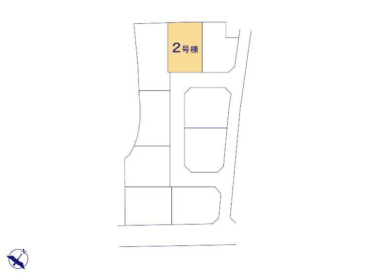 区画図 駐車スペース並列4台可能です。 ゆとりの駐車スペースはセカンドカー、駐輪、来客用としても重宝します。
