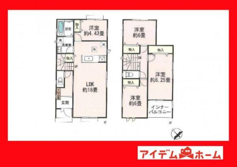 間取り図 B号棟間取り