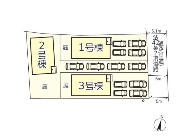 区画図 配置図（2号棟）