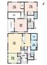 間取り図 シューズインクローク・ウォークインクローゼット・リビング収納・廊下収納あり ＾＾リビングと隣接する和室を合わせると広々約23帖の大空間です＾＾