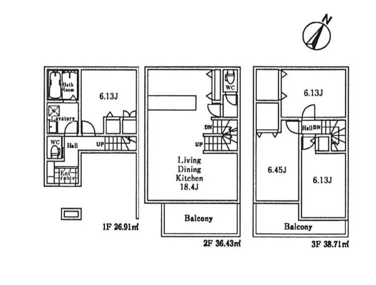 間取り図・図面 4区画 建物面積102.05平米　建物価格1470万円