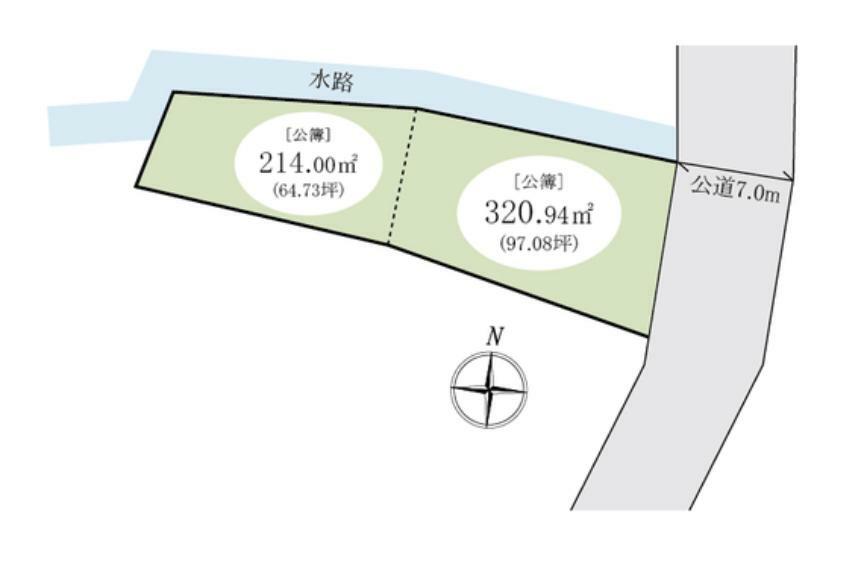 区画図 土地面積534.94平米（161.81坪）
