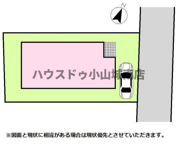区画図 1台駐車可能
