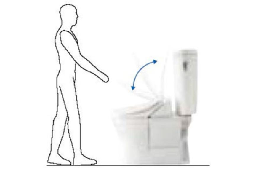 便座の蓋は自動開閉です。