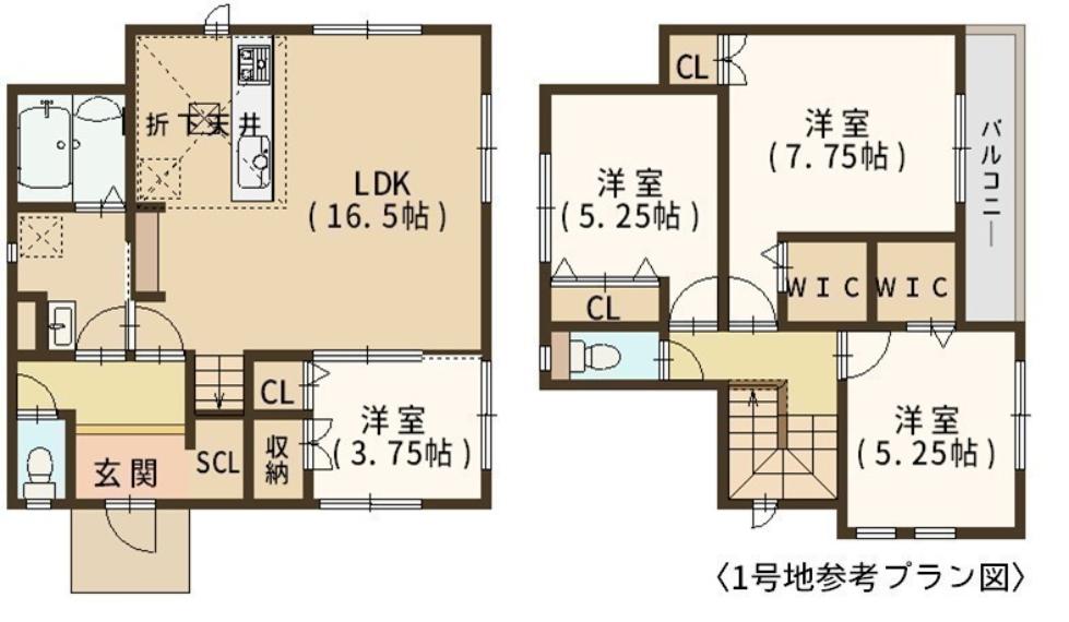 間取 1号地参考プラン図