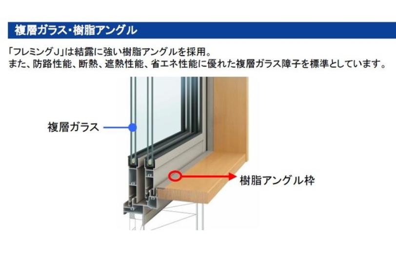 防路性能、断熱、遮熱性能、省エネ性能に優れた複層ガラス障子を標準としています。