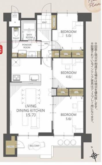 南向きの明るい住まいは溢れる陽光でご家族の笑顔も輝きます