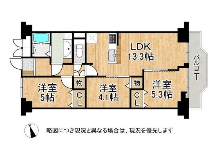 大切なペットと暮らせる3LDK。各部屋の独立性とLDKの開放感を両立した設計。