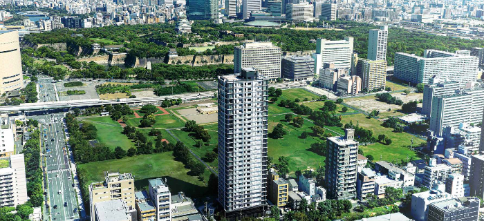 シエリア大阪上町台パークタワー（竣工写真（2021年10月撮影））