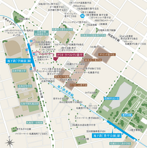 Yahoo 不動産 クリオ ラベルヴィ豊平 札幌市営地下鉄東豊線 学園前 駅 徒歩2分 新築マンション 分譲マンション
