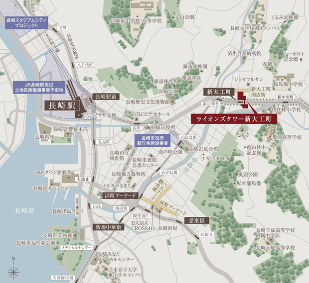 Yahoo 不動産 ライオンズタワー新大工町 長崎電気軌道蛍茶屋支線 新大工町 駅 徒歩1分 新築マンション 分譲マンション