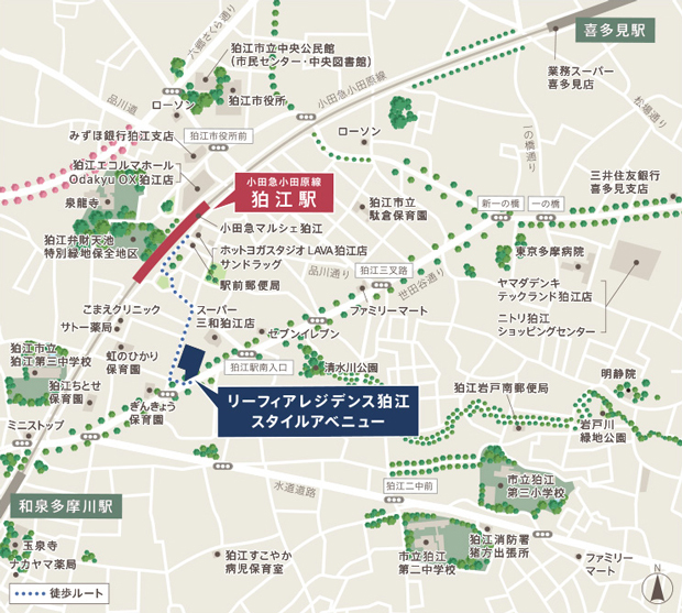 Yahoo 不動産 リーフィアレジデンス狛江スタイルアベニュー 小田急小田原線 狛江 駅 徒歩5分 新築マンション 分譲マンション