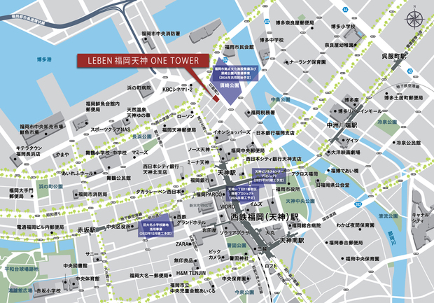 Yahoo 不動産 レーベン福岡天神 One Tower 福岡市地下鉄空港線 天神 駅 徒歩7分 新築マンション 分譲マンション