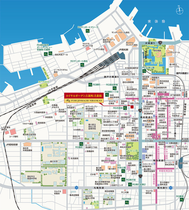 Yahoo 不動産 ロイヤルガーデン古新町弐番館 予讃線 高松 駅 徒歩8分 新築マンション 分譲マンション