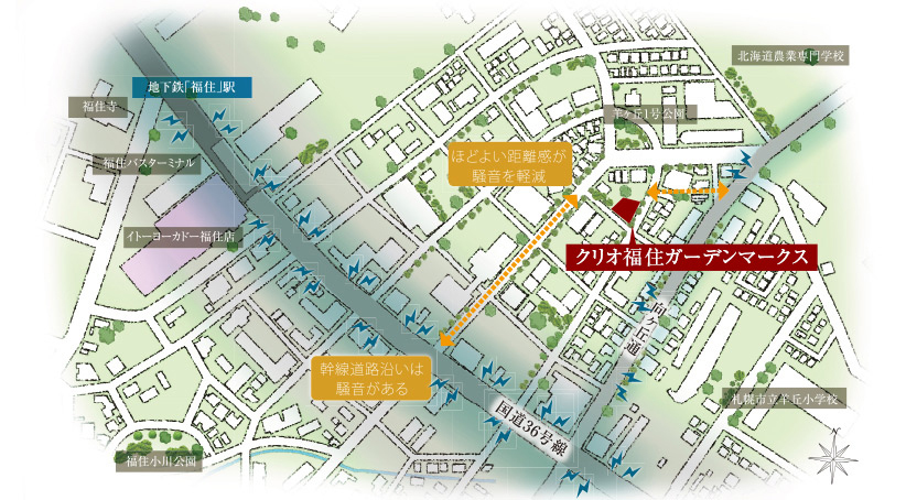 Yahoo 不動産 クリオ福住ガーデンマークス 札幌市営地下鉄東豊線 福住 駅 徒歩7分 新築マンション 分譲マンション