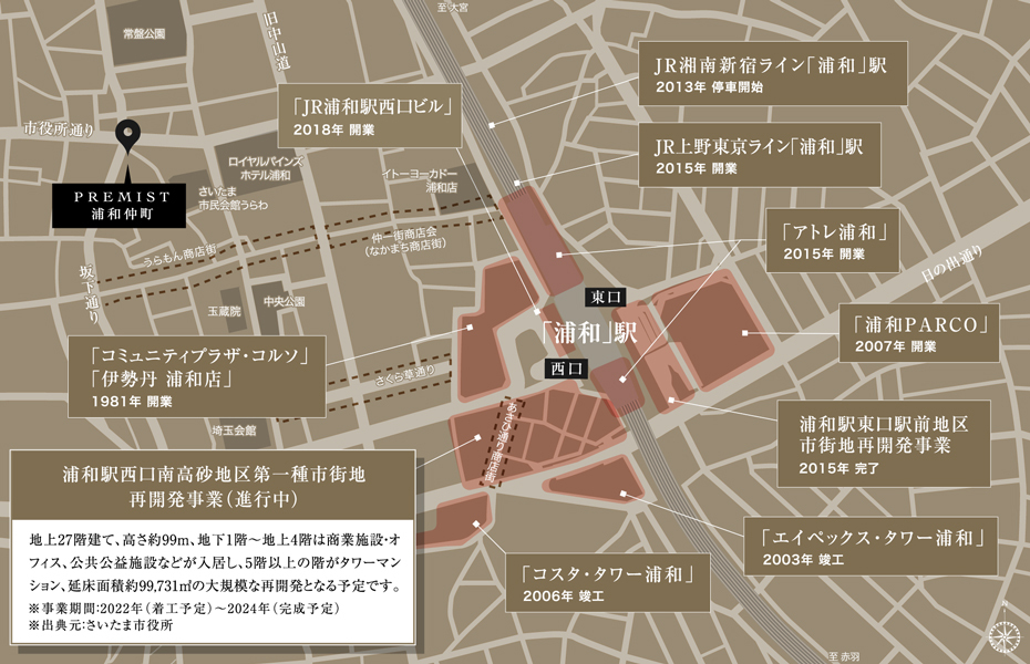 Yahoo 不動産 プレミスト浦和仲町 湘南新宿ライン 宇都宮 逗子 浦和 駅 徒歩9分 新築マンション 分譲マンション