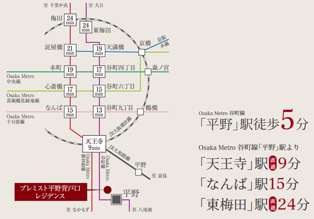 Yahoo 不動産 プレミスト平野背戸口レジデンス Osakametro谷町線 平野 駅 徒歩5分 新築マンション 分譲マンション