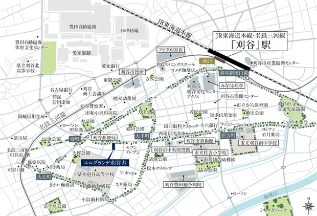 Yahoo 不動産 エルグランデ刈谷寿 東海道本線 刈谷 駅 徒歩13分 約1 030m 新築マンション 分譲マンション