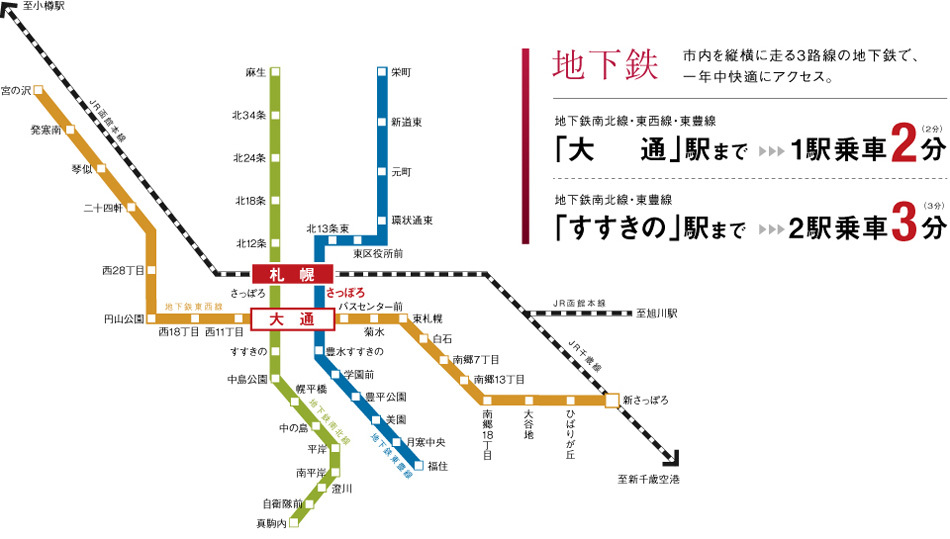 Yahoo 不動産 シティタワー札幌 札幌市営地下鉄南北線 さっぽろ 駅 徒歩3分 新築マンション 分譲マンション