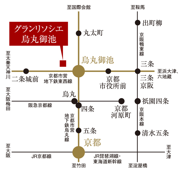 Yahoo 不動産 グラン リソシエ 烏丸御池 京都市営地下鉄烏丸線 烏丸御池 駅 徒歩5分 新築マンション 分譲マンション