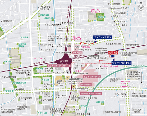 Yahoo 不動産 プラウド西宮北口 阪急神戸本線 西宮北口 駅 徒歩8分 新築マンション 分譲マンション